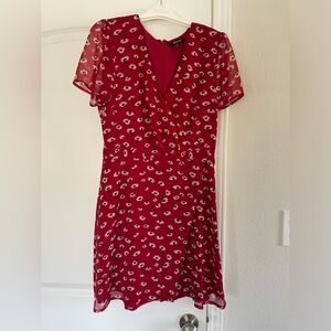 Madewell Silk Wrap Front Mini Dress in Seattle Floral